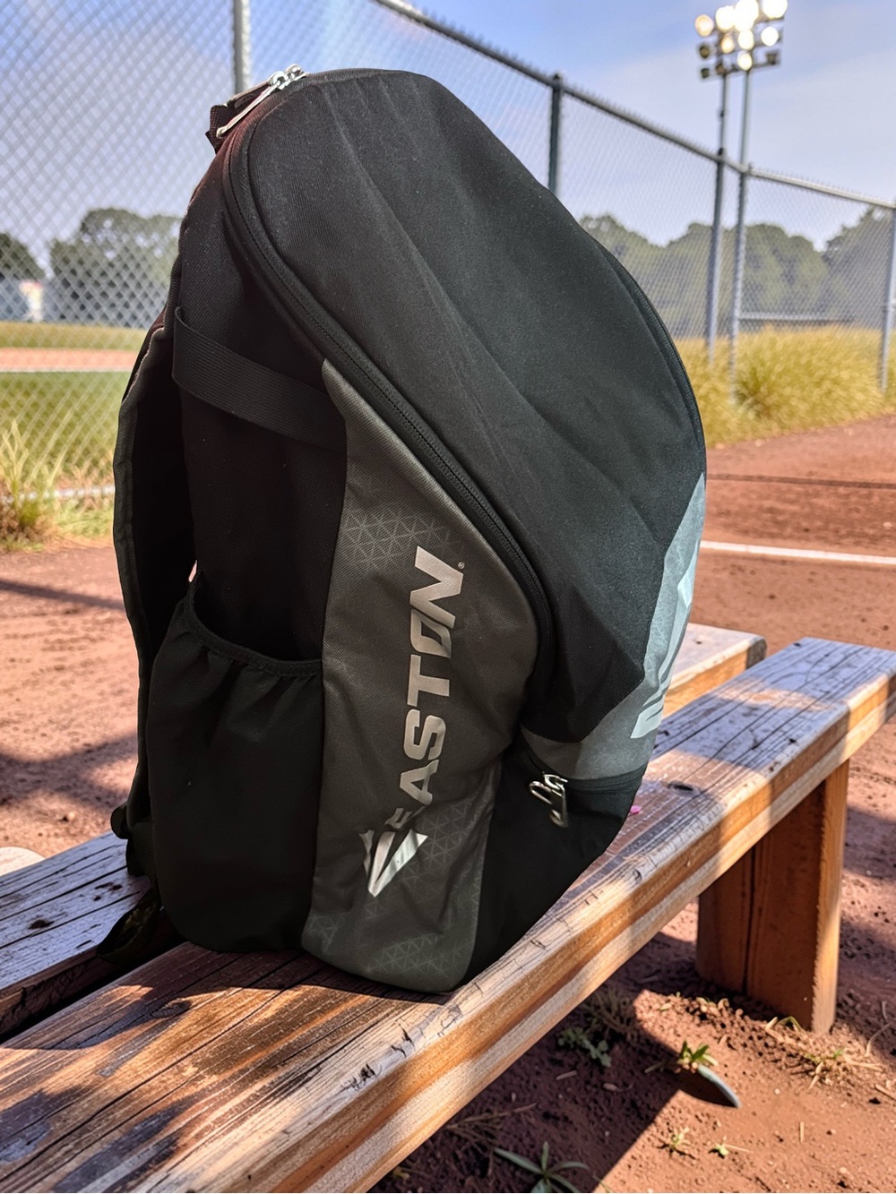 Easton Equipment Bag Backpack Baseball Softball Bat Pack Black Reflective Logo
